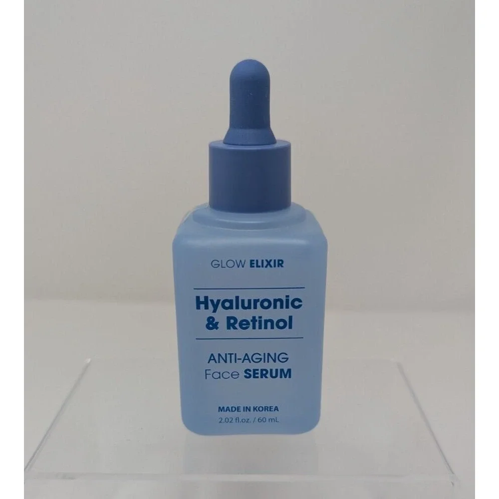 Korean‎ Glow Elixir Hyaluronic & Retinol Anti-Aging Facial Serum 2.02 FL.OZ NEW